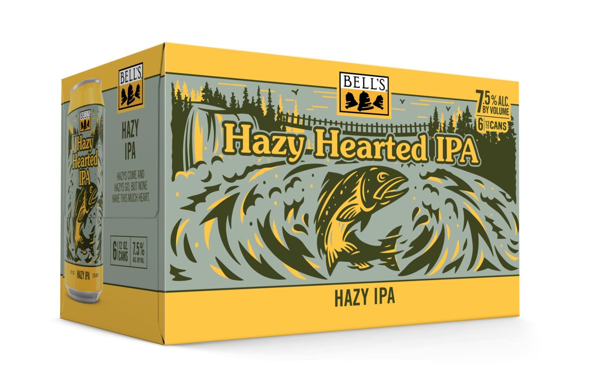 6-pack carton of Hazy Hearted beers